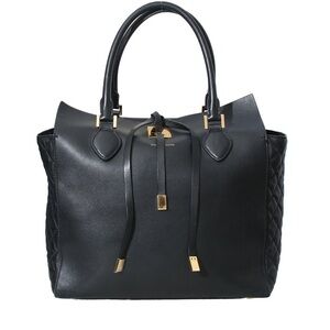 Black Leather Tote Bag